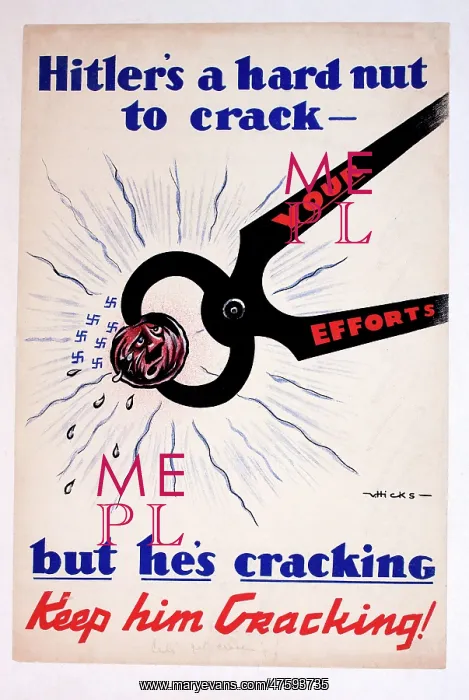 : WW2 poster, Hitler's a hard nut to crack : WW2 poster, Hitler's a hard nut to crack