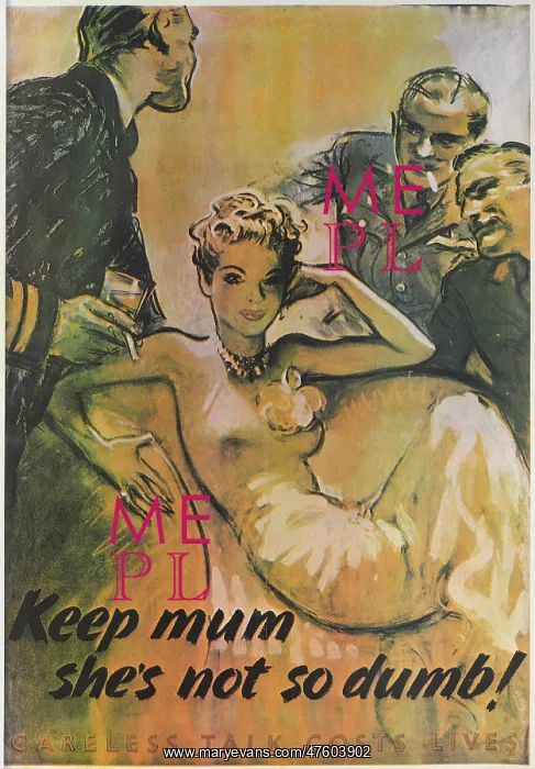 : WW2 Poster -- Keep mum, she's not so dumb! : WW2 Poster -- Keep mum, she's not so dumb!