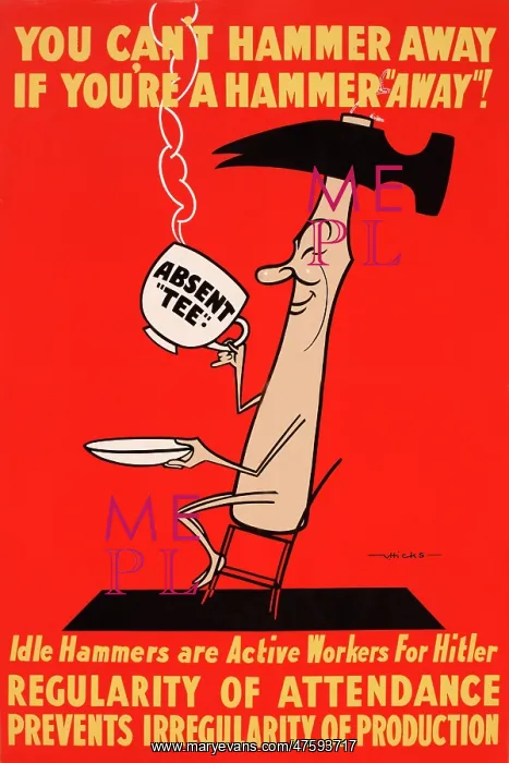 : WW2 poster, regularity of attendance : WW2 poster, regularity of attendance