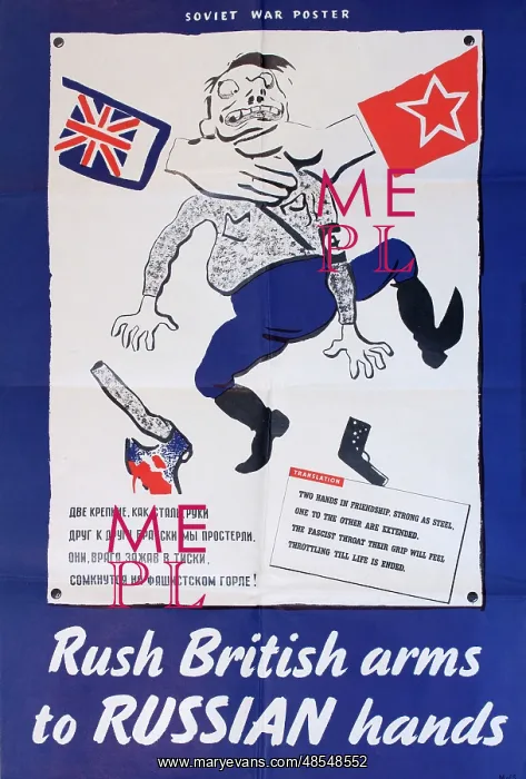 : WW2 poster, Rush British Arms to Russian Hands : WW2 poster, Rush British Arms to Russian Hands