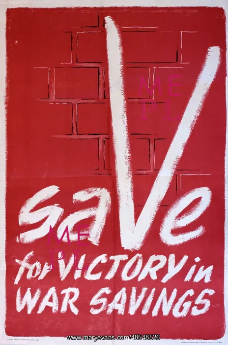  : WW2 poster, Save for victory in war savings