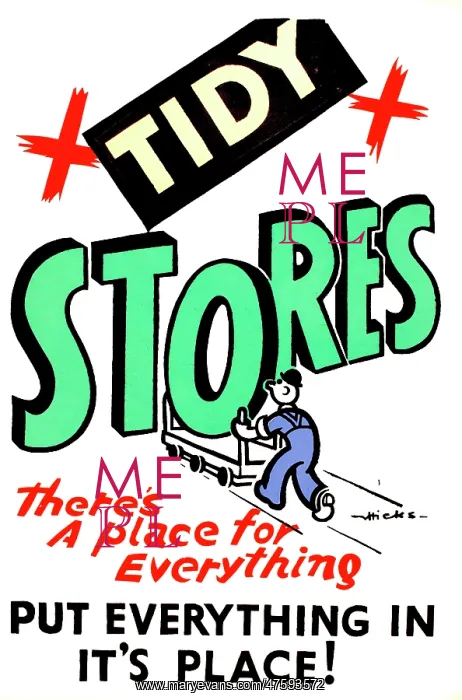 : WW2 poster, Tidy Stores : WW2 poster, Tidy Stores