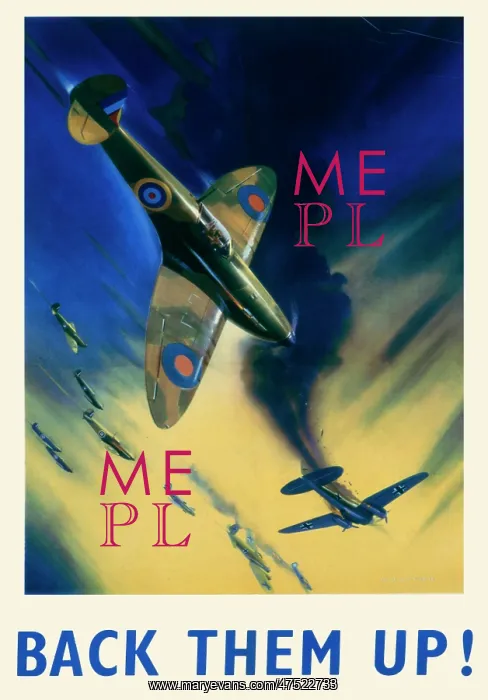 : WW2 poster, Back Them Up! : WW2 poster, Back Them Up!