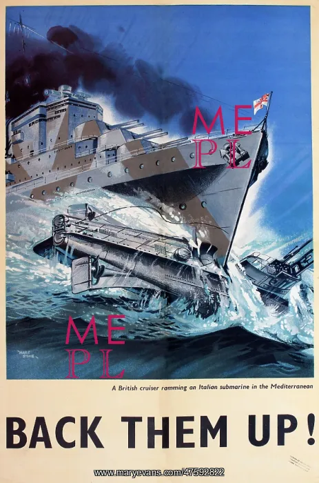 : WW2 poster, Back Them Up! : WW2 poster, Back Them Up!