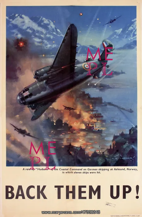 : WW2 poster, Back Them Up! : WW2 poster, Back Them Up!