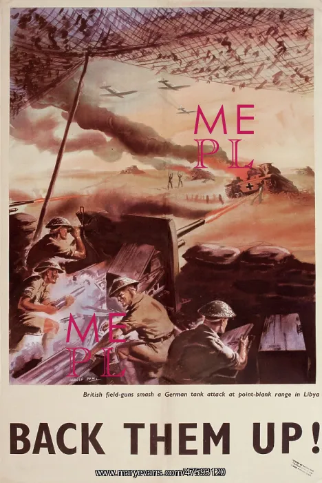 : WW2 poster, Back Them Up! : WW2 poster, Back Them Up!