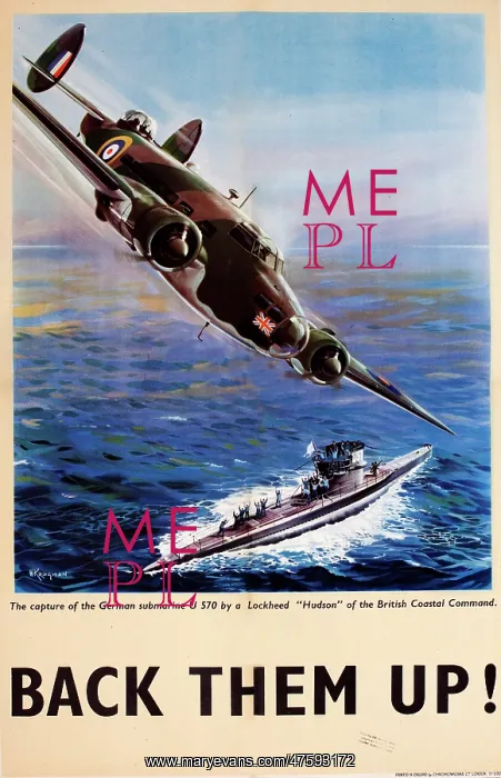 : WW2 poster, Back Them Up! : WW2 poster, Back Them Up!