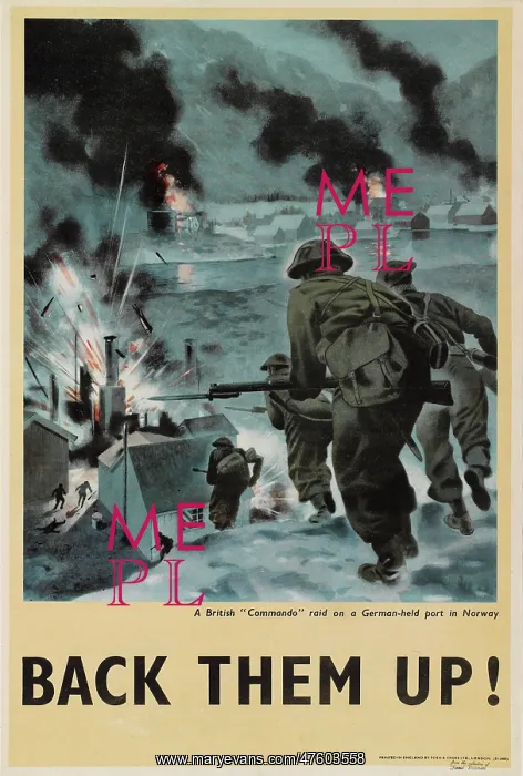 : WW2 Poster -- Back Them Up! : WW2 Poster -- Back Them Up!