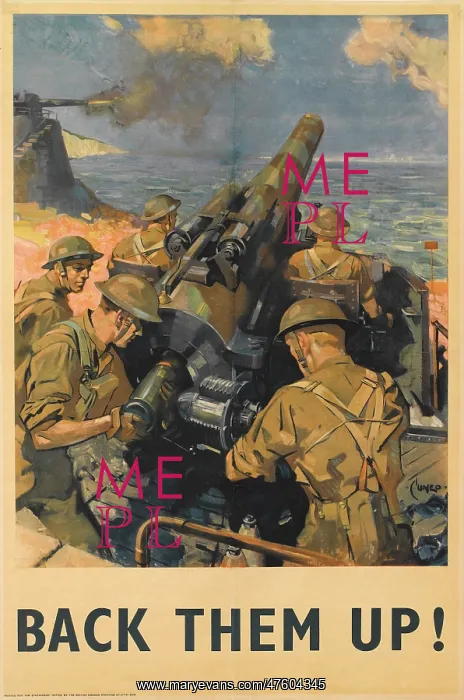 : WW2 Poster -- Back Them Up! : WW2 Poster -- Back Them Up!