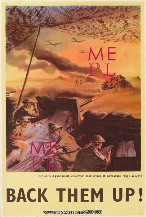 : WW2 Poster -- Back Them Up! : WW2 Poster -- Back Them Up!