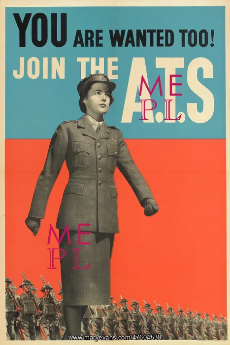 : WW2 Poster -- You are wanted too! Join the ATS : WW2 Poster -- You are wanted too! Join the ATS