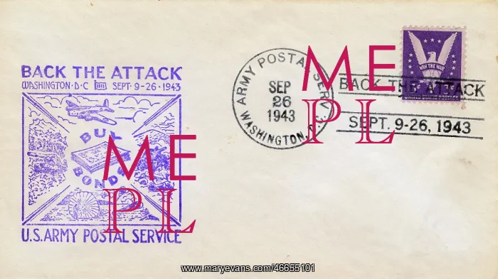 : WW2 - Propaganda first day cover - Back the Attack : WW2 - Propaganda first day cover - Back the Attack