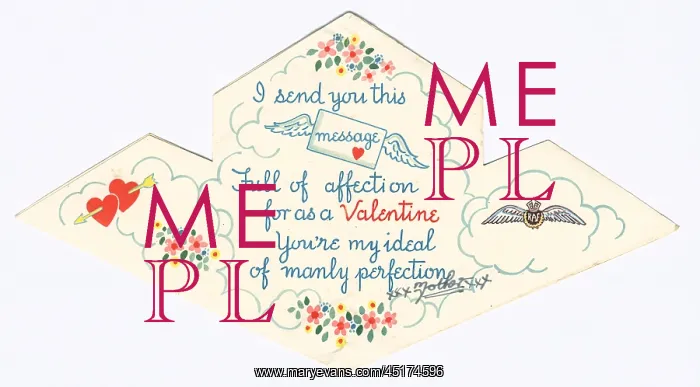 : WW2 R.A.F. Valentines Card Inside : WW2 R.A.F. Valentines Card Inside