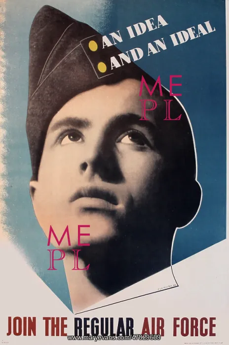 : WW2 Recruitment Poster - Join the Regular Air Force : WW2 Recruitment Poster - Join the Regular Air Force