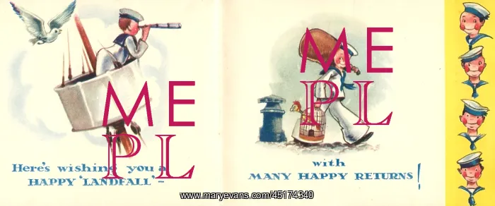 : WW2 Royal Navy Birthday Card : WW2 Royal Navy Birthday Card