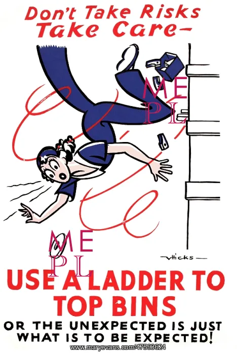  : WW2 safety poster, Don't Take Risks, Take Care