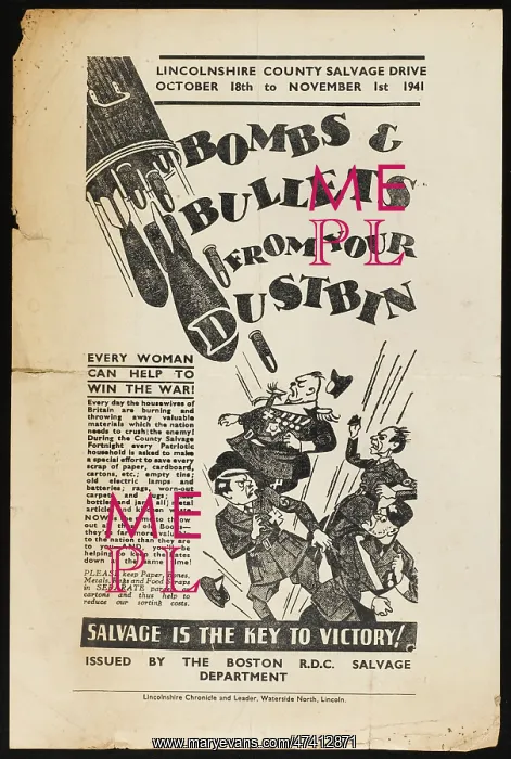 : WW2 SALVAGE HANDBILL : WW2 SALVAGE HANDBILL