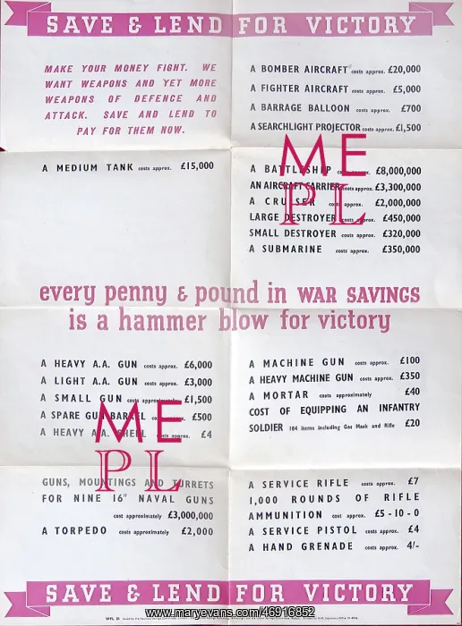  : WW2 - Save and Lend for Victory