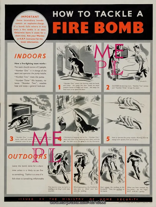  : WW2 - How to Tackle Fire Bombs - Black