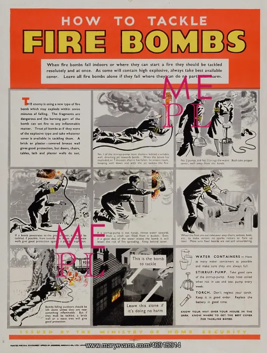  : WW2 - How to Tackle Fire Bombs - Red
