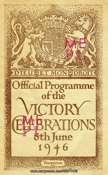 : WW2 Victory Celebrations official programme, 8 June 1946 : WW2 Victory Celebrations official programme, 8 June 1946