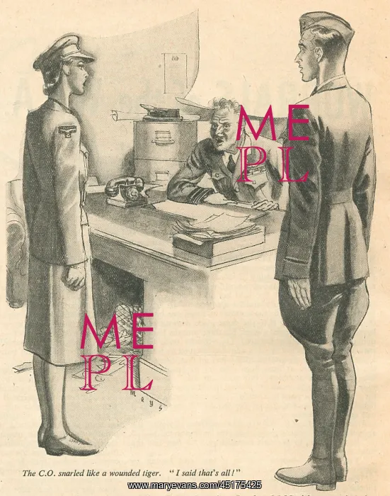 : WW2 - W.A.A.F. With Commanding Officer : WW2 - W.A.A.F. With Commanding Officer
