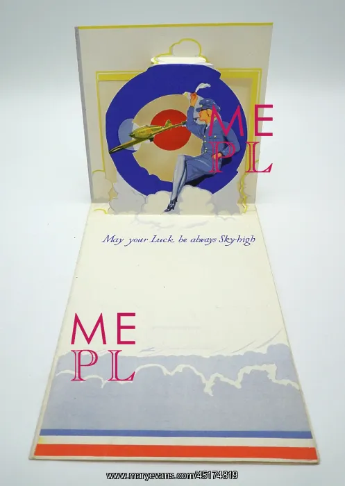 : WW2 W.A.A.F. Greetings Card : WW2 W.A.A.F. Greetings Card