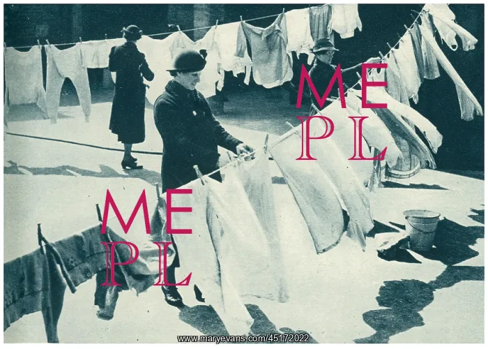 : WW2 W.V.S. Other People's Washing : WW2 W.V.S. Other People's Washing