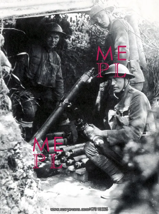 : WWI, AEF Stokes Mortar Crew : WWI, AEF Stokes Mortar Crew