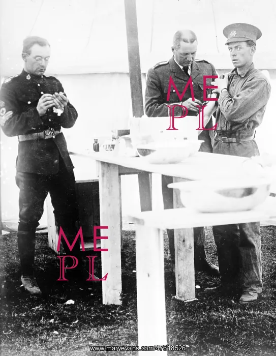 : WWI, Canadian Soldier Being Vaccinated : WWI, Canadian Soldier Being Vaccinated