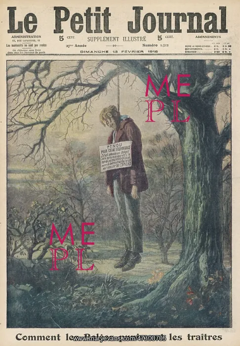 : WWI / COLLABORATOR HANGED : WWI / COLLABORATOR HANGED