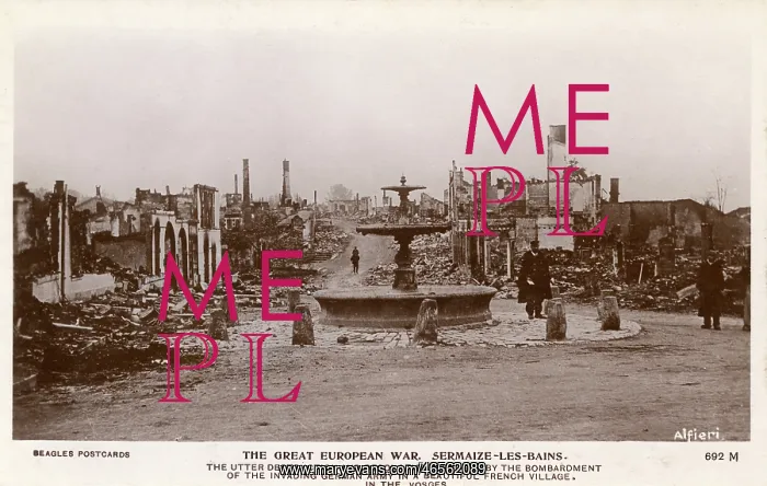 : WWI - Destruction of Sermaize-les-Bains : WWI - Destruction of Sermaize-les-Bains