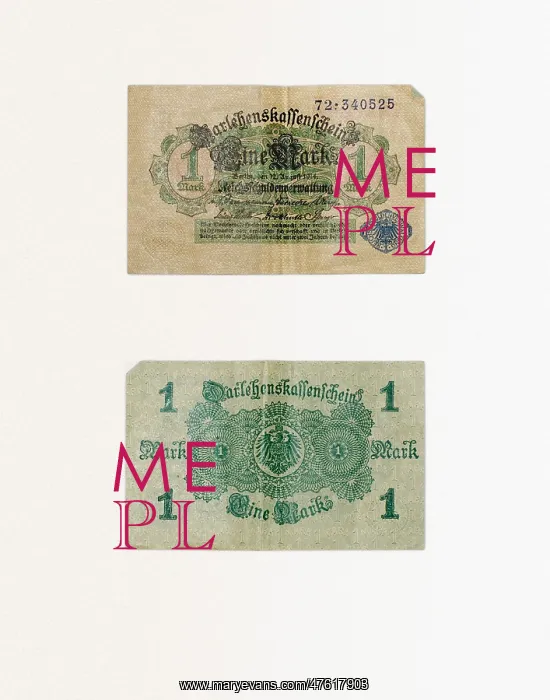  : WWI, German Currency, 1914