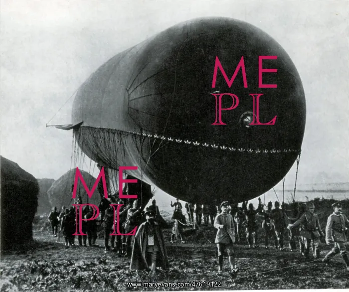 : WWI, German Observation Balloon : WWI, German Observation Balloon