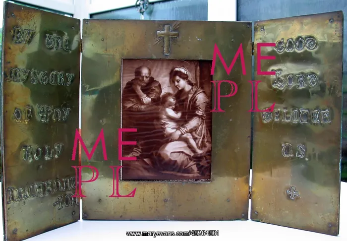 : WWI hand-crafted and embossed triptych : WWI hand-crafted and embossed triptych
