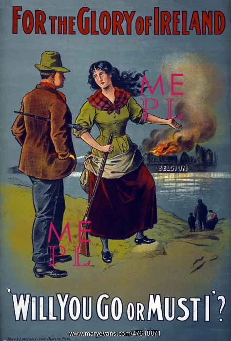 : WWI, Irish Recruitment Poster : WWI, Irish Recruitment Poster