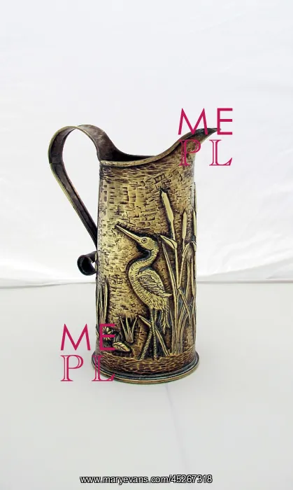 : WWI jug fabricated from an 18 pounder shell case : WWI jug fabricated from an 18 pounder shell case