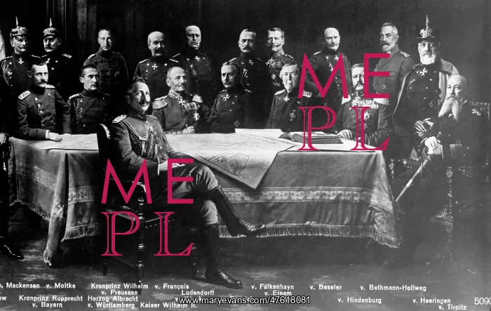 : WWI, Kaiser Wilhelm II with Generals : WWI, Kaiser Wilhelm II with Generals