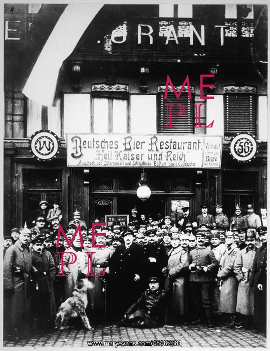 : WWI / LILLE CAFE SCENE : WWI / LILLE CAFE SCENE