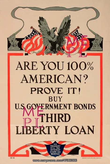 : WWI Poster, American war loan : WWI Poster, American war loan