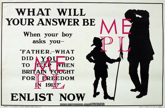 : WWI Poster, What Will Your Answer Be : WWI Poster, What Will Your Answer Be