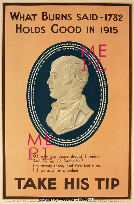: WWI Poster, What Burns said : WWI Poster, What Burns said