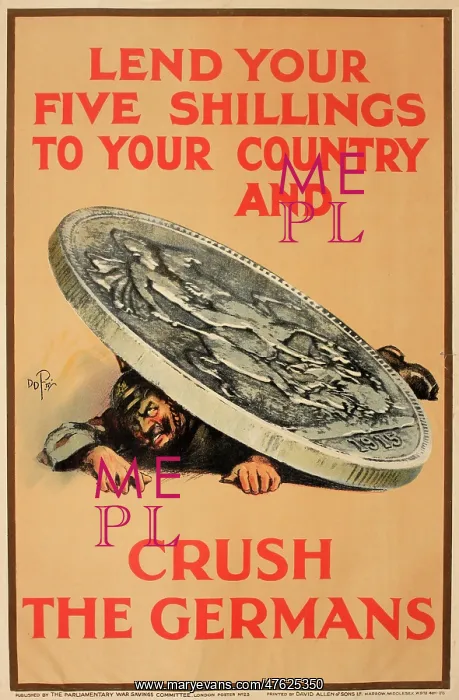 : WWI Poster, Crush the Germans : WWI Poster, Crush the Germans