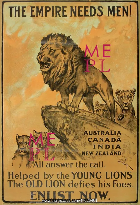 : WWI Poster, The Empire Needs Men! : WWI Poster, The Empire Needs Men!