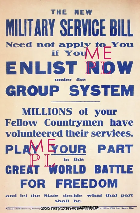 : WWI Poster, Enlist Now : WWI Poster, Enlist Now