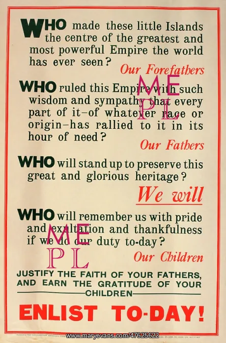: WWI Poster, Enlist Today! : WWI Poster, Enlist Today!