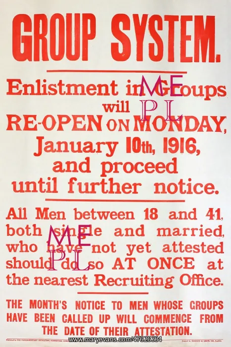 : WWI Poster, Group System : WWI Poster, Group System