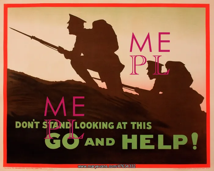 : WWI Poster, Go and Help! : WWI Poster, Go and Help!