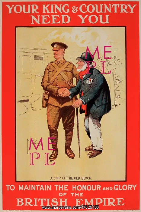 : WWI Poster, Your King & Country Need You : WWI Poster, Your King & Country Need You