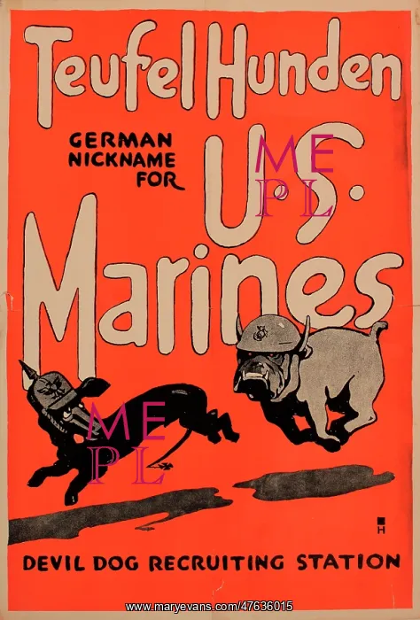 : WWI Poster, US Marines : WWI Poster, US Marines